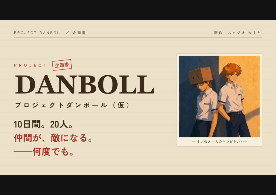 企画書 表紙